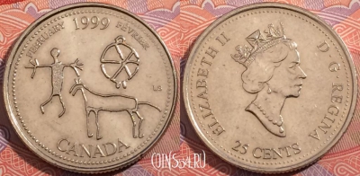 Канада 25 центов 1999 года, KM# 343, a064-042