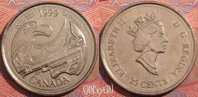 Канада 25 центов 1999 года, KM# 351, a064-045