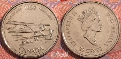 Канада 25 центов 1999 года, KM# 352, a064-044