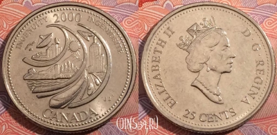 Канада 25 центов 2000 года, KM# 380, a064-047