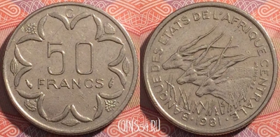 Конго (BEAC) 50 франков 1981 года, KM# 11, a072-139
