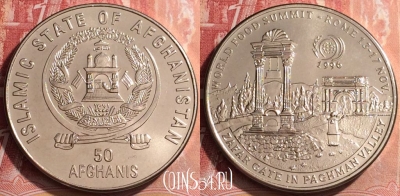 Афганистан 50 афгани 1996 года, KM# 1030, UNC, 162l-145