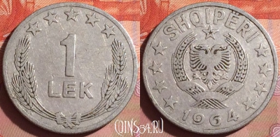 Албания 1 лек 1964 года, KM# 43, 339i-048