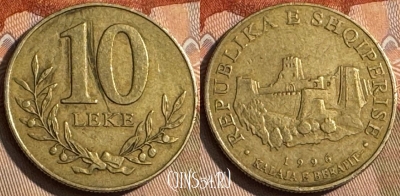 Албания 10 леков 1996 года, KM# 77, 205s-050