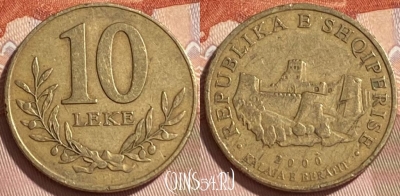 Албания 10 леков 2000 года, KM# 77, 225r-130