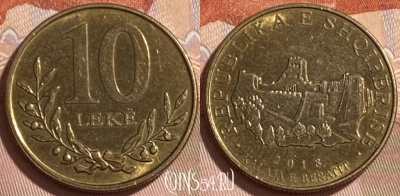 Албания 10 леков 2018 года, KM# 77a, 225r-004 ♛