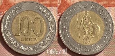 Албания 100 леков 2000 года, KM# 80, 216r-098 ♛