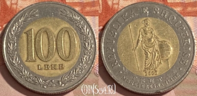 Албания 100 леков 2000 года, KM# 80, 388r-022 ♛
