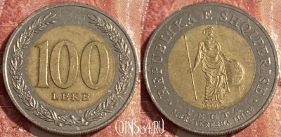 Албания 100 леков 2000 года, KM# 80, 421r-024 ♛