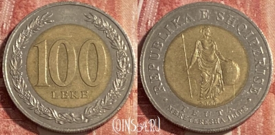 Албания 100 леков 2000 года, KM# 80, 426r-126 ♛