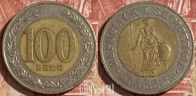Албания 100 леков 2000 года, KM# 80, 477р-071 ♛