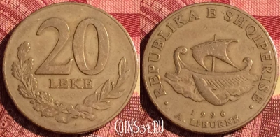 Албания 20 леков 1996 года, KM# 78, 272i-067