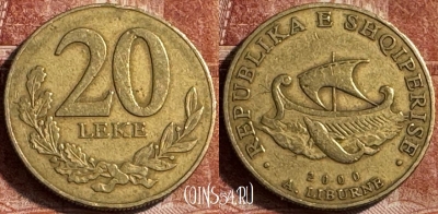 Албания 20 леков 2000 года, KM# 78, 181s-135