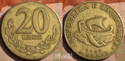 Албания 20 леков 2000 года, KM# 78, 204s-109