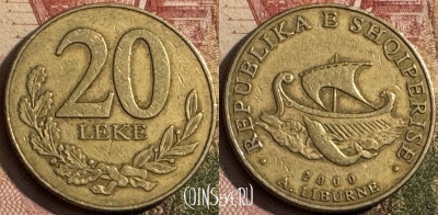 Албания 20 леков 2000 года, KM# 78, 219s-111