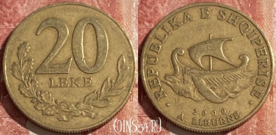 Албания 20 леков 2000 года, KM# 78, 429r-144