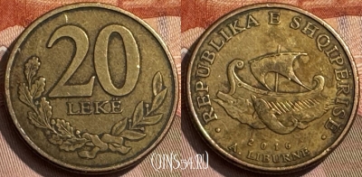 Албания 20 леков 2016 года, KM# 78a, 306s-032