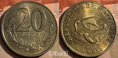 Албания 20 леков 2020 года, KM# 78a, 199s-008