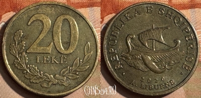 Албания 20 леков 2020 года, KM# 78a, 204s-099