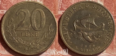 Албания 20 леков 2020 года, KM# 78a, 244r-175