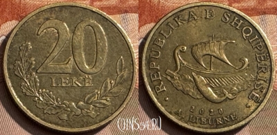 Албания 20 леков 2020 года, KM# 78a, 305s-064