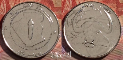 Алжир 1 динар 2010 года, KM# 129, UNC, 257b-075