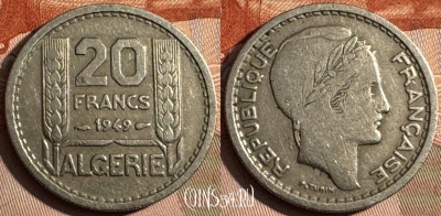 Алжир 20 франков 1949 года, KM# 91, 239s-066