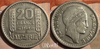 Алжир 20 франков 1949 года, KM# 91, 241s-078