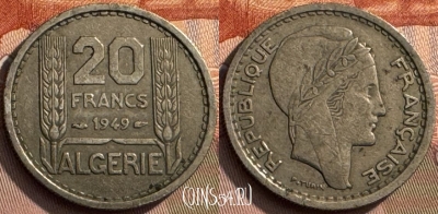 Алжир 20 франков 1949 года, KM# 91, 264s-063