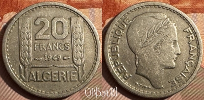 Алжир 20 франков 1949 года, KM# 91, 372s-138