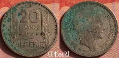 Алжир 20 франков 1956 года, KM# 91, 431o-086