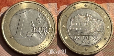 Андорра 1 евро 2014 года, KM# 526, 467s-631 ♛