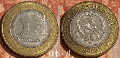 Ангола 5 кванз 2012 года, KM# 109, 105r-038 ♛