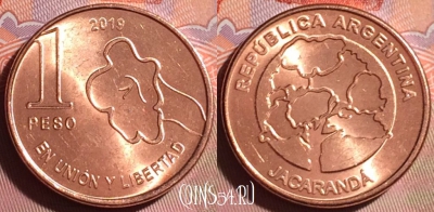 Аргентина 1 песо 2019 года, 167g-044