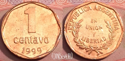 Аргентина 1 сентаво 1999 года, KM# 113a, 249-115