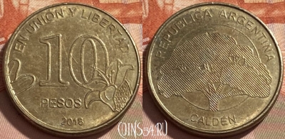 Аргентина 10 песо 2018 года, 495р-070 ♛