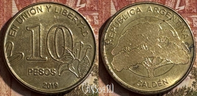 Аргентина 10 песо 2019 года, 186s-043
