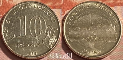 Аргентина 10 песо 2019 года, 306r-081 ♛