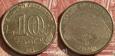 Аргентина 10 песо 2019 года, 478р-007 ♛