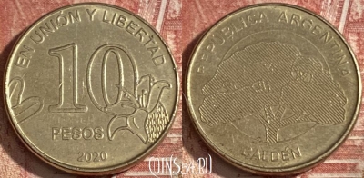 Аргентина 10 песо 2020 года, 362r-128 ♛