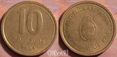 Аргентина 10 сентаво 2004 года, KM# 107, 347j-049