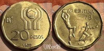 Аргентина 20 песо 1977 года, KM# 75, 201s-057