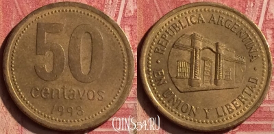Аргентина 50 сентаво 1993 года, KM# 111, 199n-131