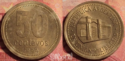 Аргентина 50 сентаво 1994 года, KM# 111, 181j-102