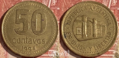 Аргентина 50 сентаво 1994 года, KM# 111, 190r-102