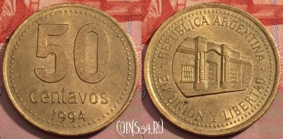 Аргентина 50 сентаво 1994 года, KM# 111, 243-031
