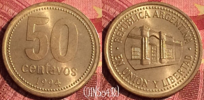 Аргентина 50 сентаво 1994 года, KM# 111, 269i-008