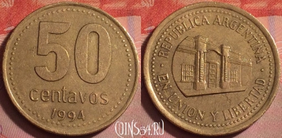 Аргентина 50 сентаво 1994 года, KM# 111, 344j-043