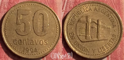 Аргентина 50 сентаво 1994 года, KM# 111, 439-101
