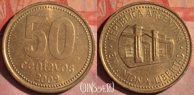 Аргентина 50 сентаво 2009 года, KM# 111, 049i-118